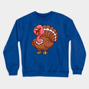 Cute Turkey Bird Chicken Cartoon Crewneck Sweatshirt